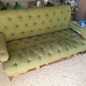 Green Buttoned Sofa