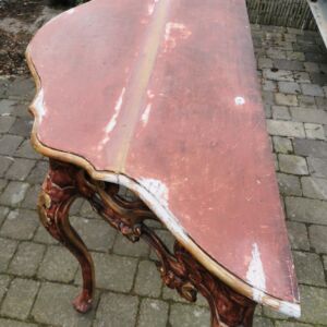 C19th Serpentine Console Table